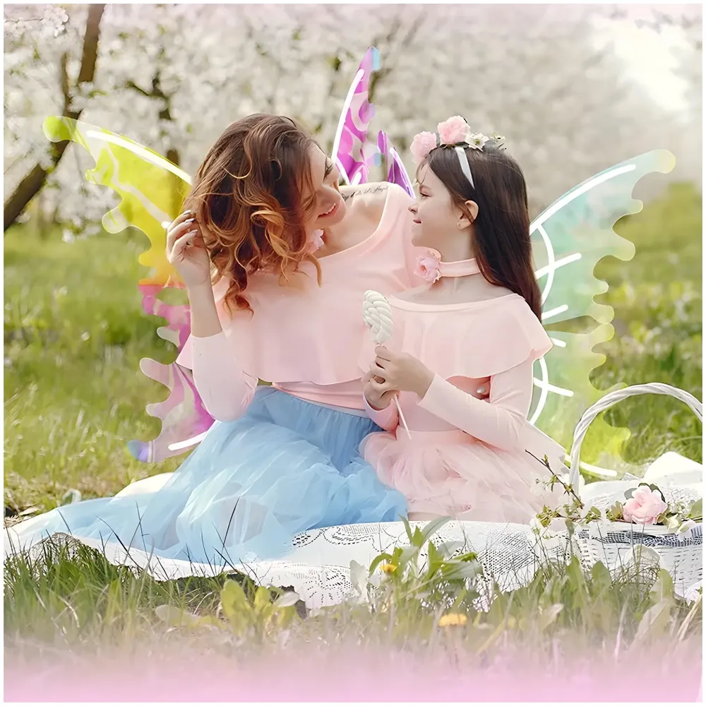 Fairy Wings for Girls, Automatic Light Up Moving Butterfly Wings with LED Lights and Music, Toy for Kids as Halloween Birthday Party Costume Princess Cosplay Dress Up Gift. - 7