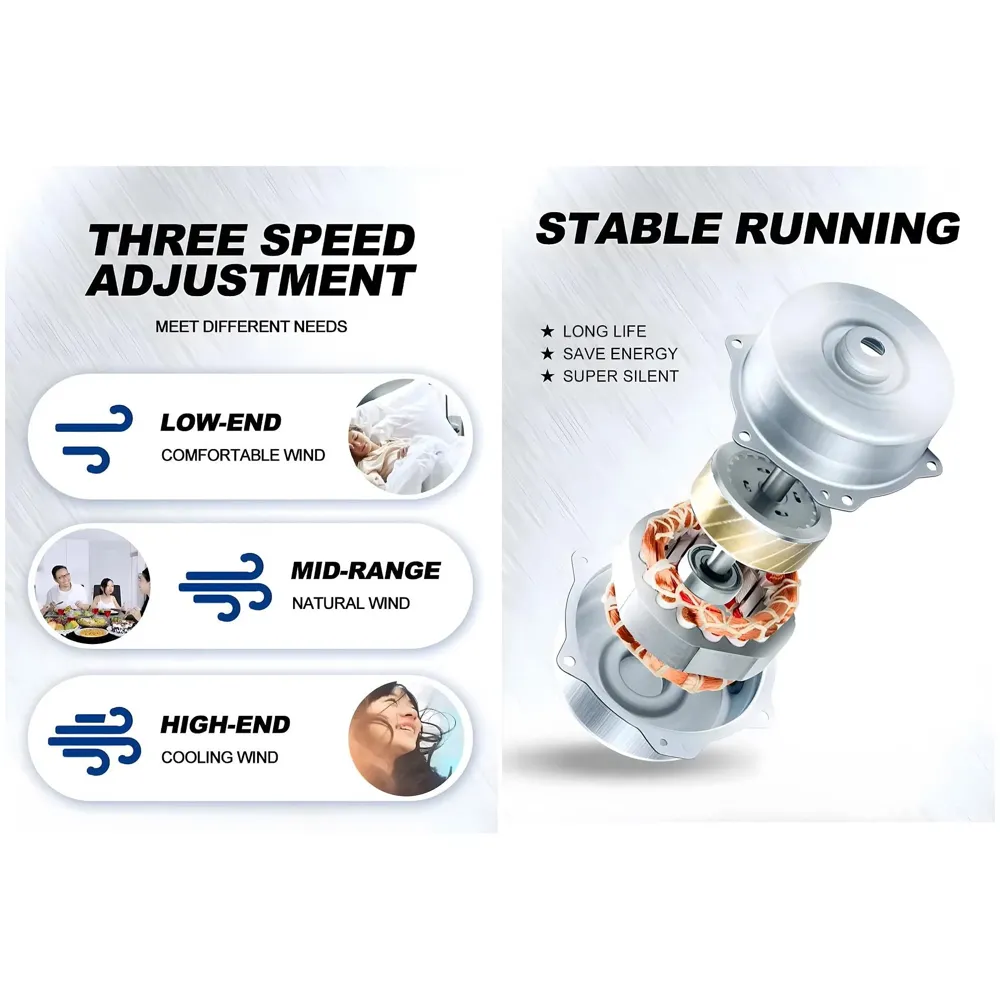 Cassette Flase Ceiling Fan Recessed Square Fan With Remote Control For Home And Commercial Use, 360° Air Flow - 600 x 600 mm - White - 4