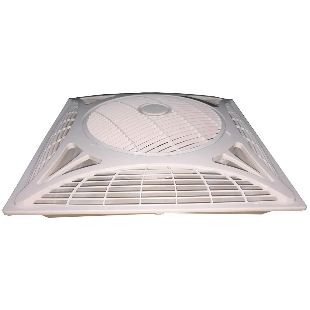 Cassette Flase Ceiling Fan Recessed Square Fan With Remote Control For Home And Commercial Use, 360° Air Flow - 600 x 600 mm - White