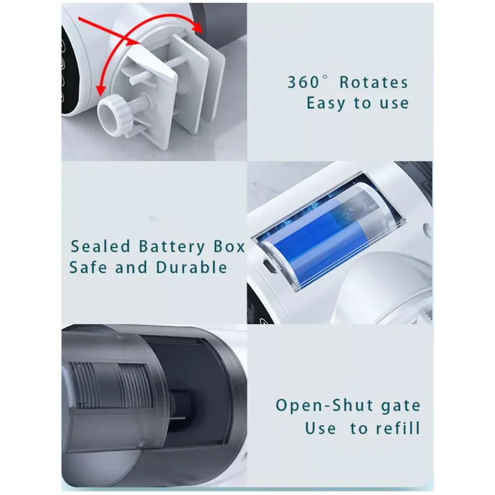 4 Way Automatic Fish Feeder, Food Dispenser, 200ML Large Capacity Timer Plastic Feeder For Aquarium Fish Tank Auto Feeding, 4 Settings. - 3