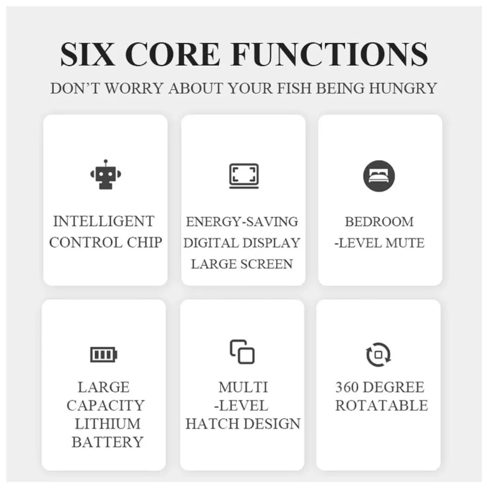 4 Way Automatic Fish Feeder, Food Dispenser, 200ML Large Capacity Timer Plastic Feeder For Aquarium Fish Tank Auto Feeding, 4 Settings. - 5