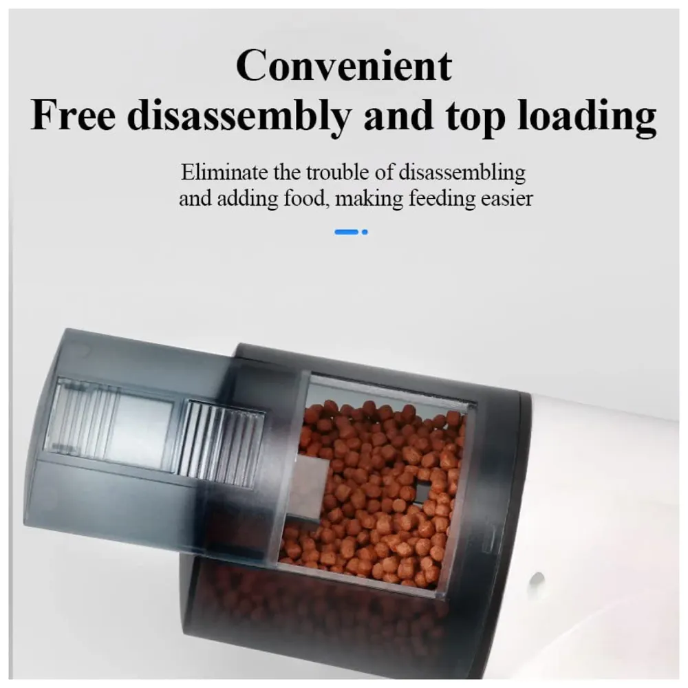 4 Way Automatic Fish Feeder, Food Dispenser, 200ML Large Capacity Timer Plastic Feeder For Aquarium Fish Tank Auto Feeding, 4 Settings. - 6