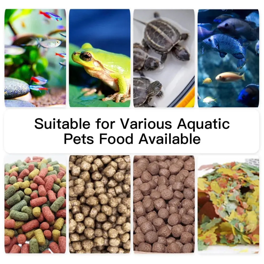 Digital Automatic Plastic Fish Feeder, LCD, Food Dispenser, 200ML Large Capacity Timer Feeder for Aquarium Fish Tank Auto Feeding