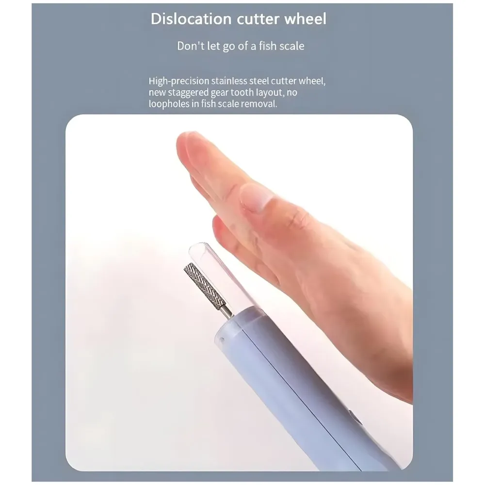 Electric Fish Scaler Machine, Powerful Rechargeable Fish Scale Remover & Skin Peeler, Fast Descaler Scraper Brush for Quick and Safe Fish Cleaning at Home & Outdoors - 5