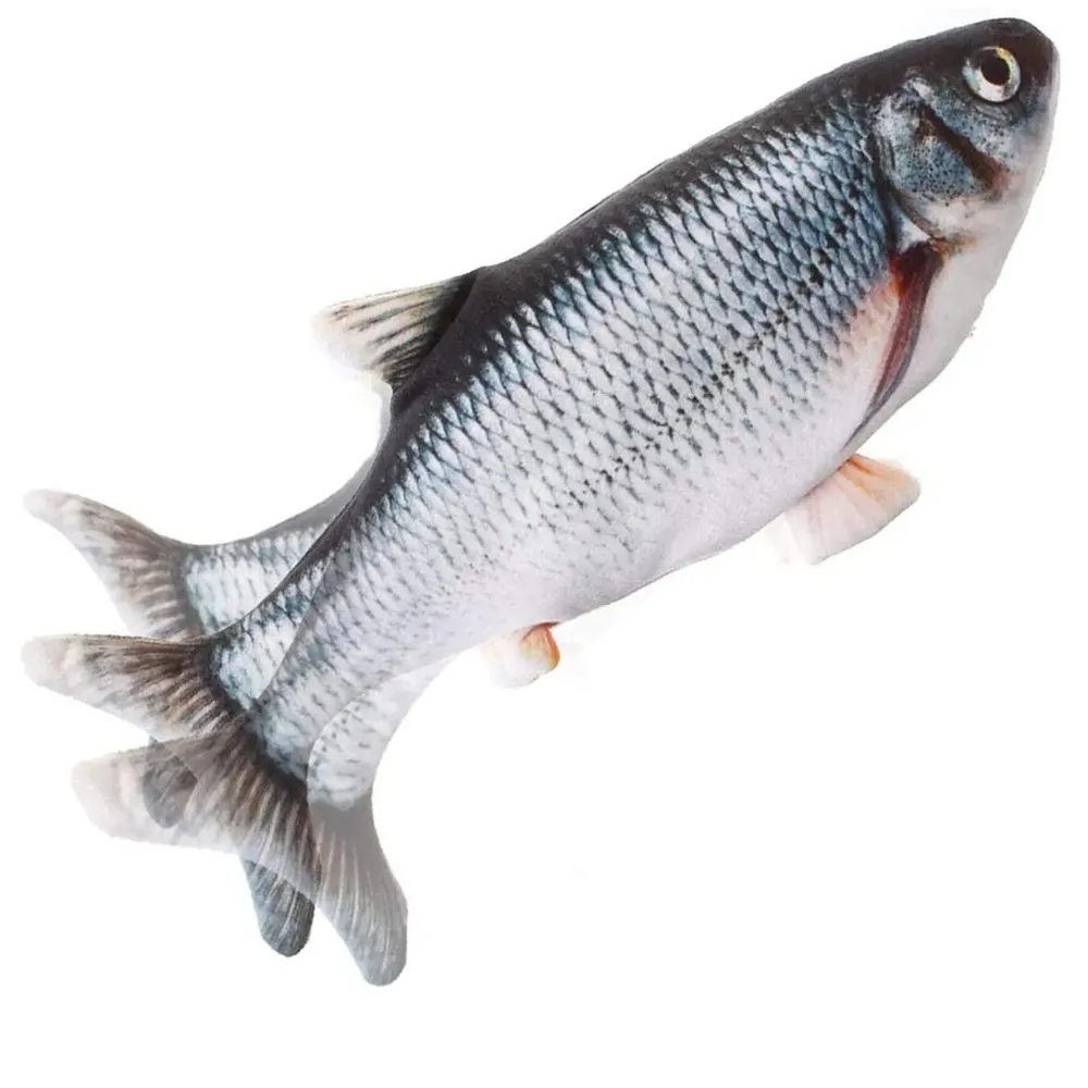 PawLites Automatic Jumping Electric Clown Fish Cat Toys for Kittens, Wagging Fish Tail, Cat Plush,Cat,Catnip, USB Powered,Simulation Catfish