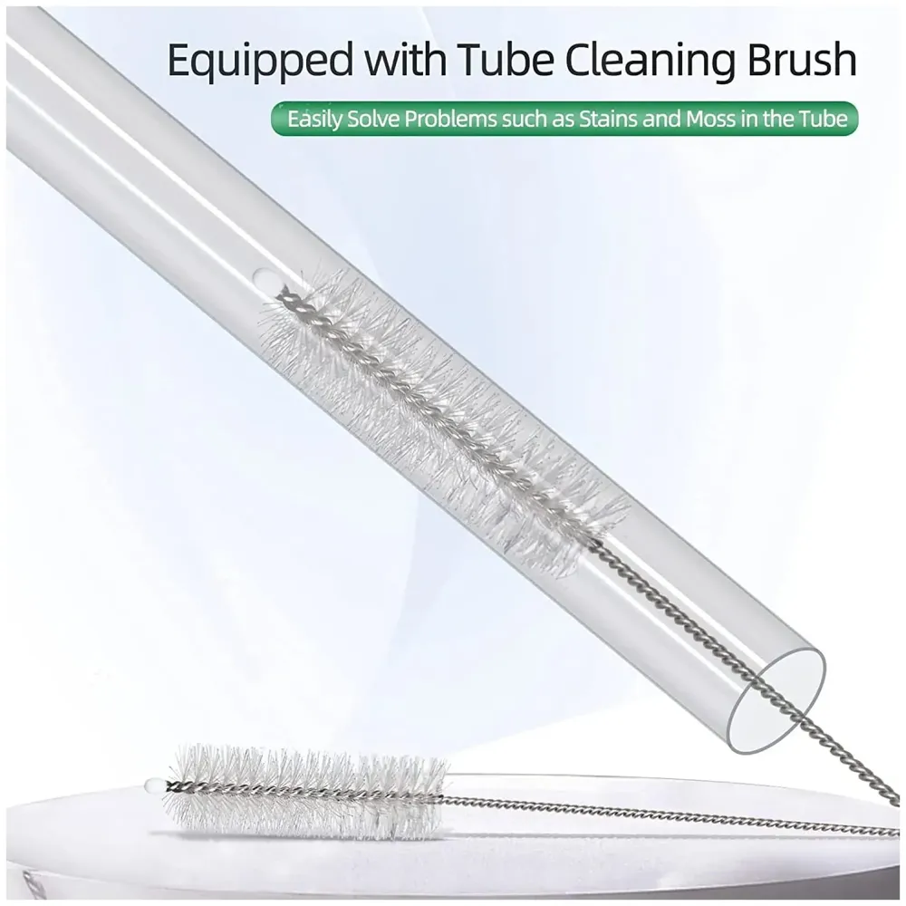 Polyester Fish Tank Feeder Aquarium Feed Tube, 15Cm X 37.5Cm Adjustable Height With Funnel & Feeding Ring