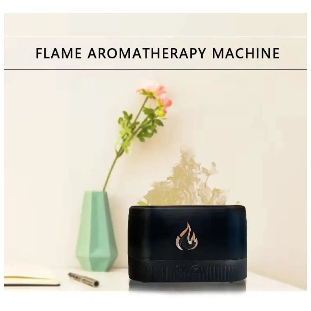 Flame Humidifier Essential Oils 180ML for Room Bedrooms with Flame Lights, Ultrasonic Cool Mist Car Humidifiers, and Desktop Humidifiers for Offices and Bedrooms