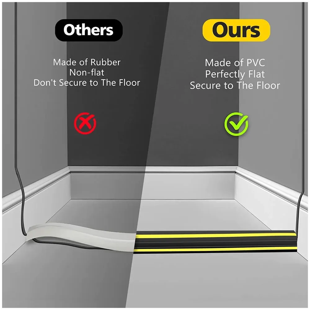 32.81 ft Floor Cable Cover, Perfect for an Office, Home, Workshop, Warehouse, Concert, Or Other Outdoor Setting, Floor Cords, Cables and Wires Protector 82 mm X 17 mm X (10 Meter) - 5