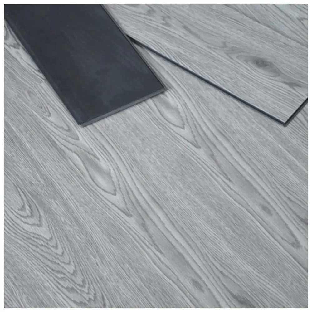 Light Grey PVC Wood Floor Planks Flooring Tiles Self Adhesive Peel & Stick Grey Wooden Design 18 Planks 27 Square feet Light grey Wood Colour