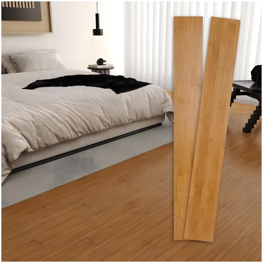 Brown PVC Wood Floor Planks Flooring Tiles With Self Adhesive Peel & Stick Wooden Design-18 Planks -27 Square feet- Honey Wood Colour