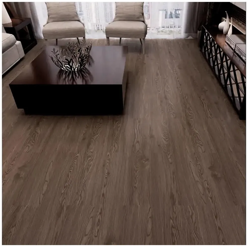 Darkest Brown Gaboon PVC Wood Floor Planks Flooring Tiles Self Adhesive Peel & Stick Wooden Design 18 Planks 27 Square feet PVC Gaboon Wood Colour