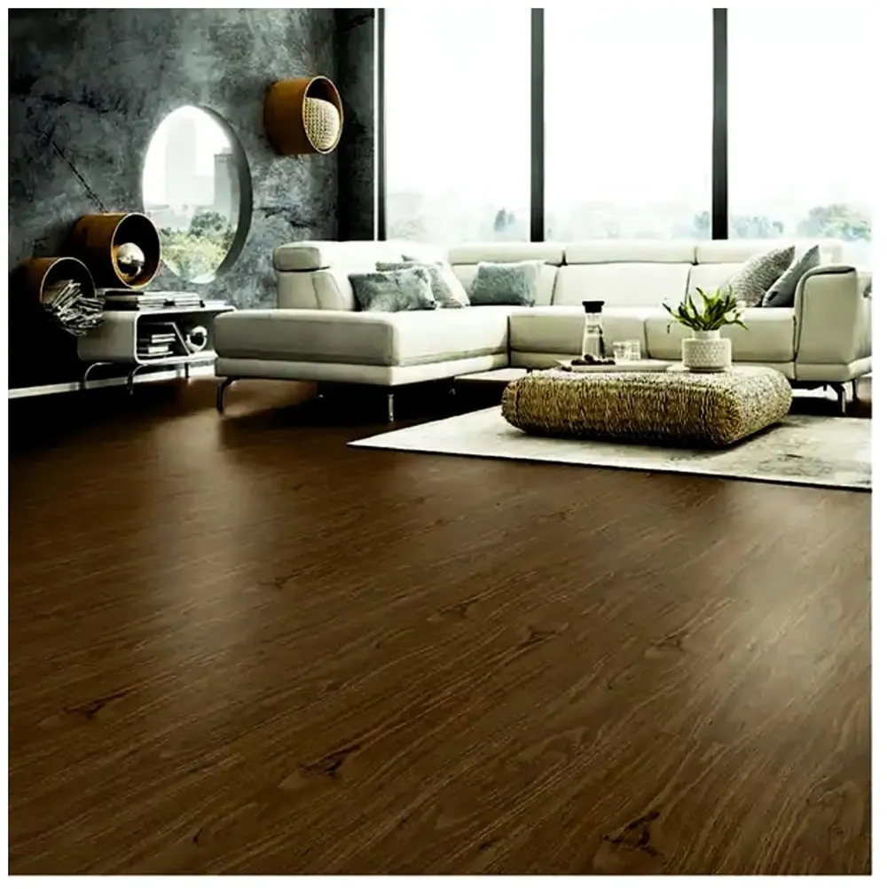 Darkest Brown Gaboon PVC Wood Floor Planks Flooring Tiles Self Adhesive Peel & Stick Wooden Design 18 Planks 27 Square feet PVC Gaboon Wood Colour