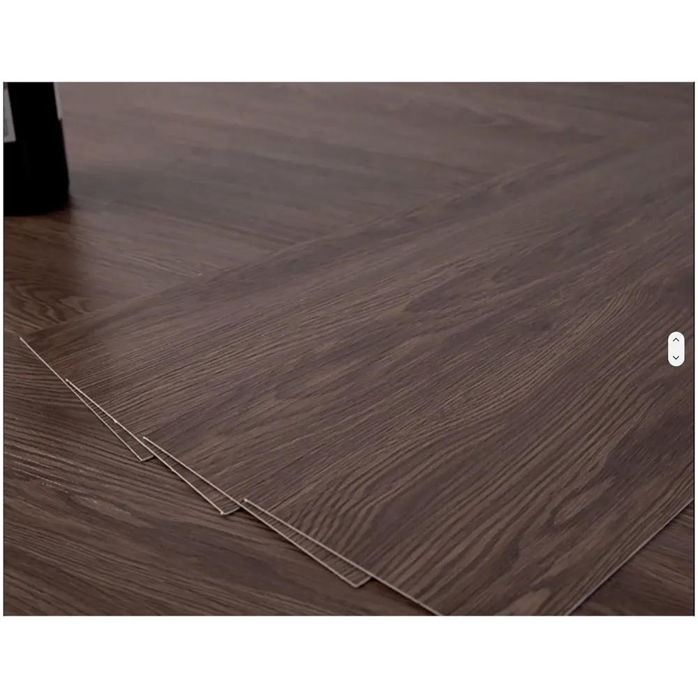 Darkest Brown Gaboon PVC Wood Floor Planks Flooring Tiles Self Adhesive Peel & Stick Wooden Design 18 Planks 27 Square feet PVC Gaboon Wood Colour