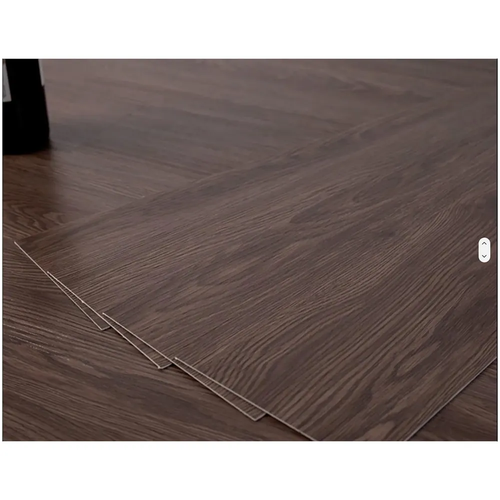 Darkest Brown Gaboon PVC Wood Floor Planks Flooring Tiles Self Adhesive Peel & Stick Wooden Design 18 Planks 27 Square feet PVC Gaboon Wood Colour