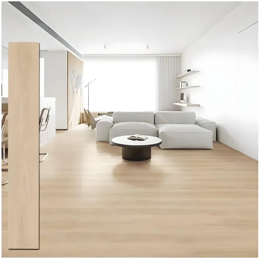 Light Maple PVC Wood Floor Planks Flooring Tiles Self Adhesive Peel & Stick Grey Wooden Design 18 Planks 27 Square feet PVC Maple Wood Colour