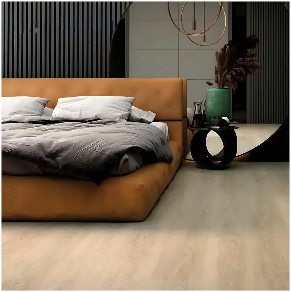 Light Maple PVC Wood Floor Planks Flooring Tiles Self Adhesive Peel & Stick Grey Wooden Design 18 Planks 27 Square feet PVC Maple Wood Colour