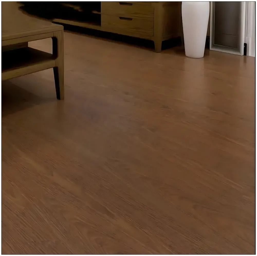 Dark Brown PVC Wood Floor Planks Flooring Tiles With Self Adhesive Peel & Stick Wooden Design18 Planks 27 Square feet Walnut Wood Colour