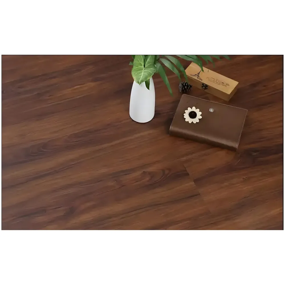 Dark Brown Walnut PVC Wood Floor Planks Flooring Tiles Self Adhesive Peel & Stick Grey Wooden Design 18 Planks 27 Square feet PVC Walnut Wood Colour
