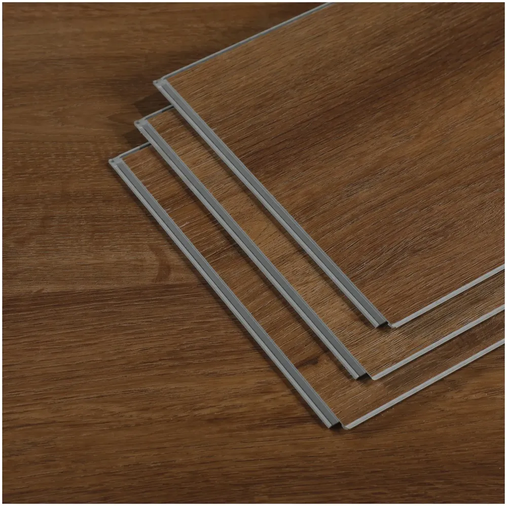 Dark Brown Walnut PVC Wood Floor Planks Flooring Tiles Self Adhesive Peel & Stick Grey Wooden Design 18 Planks 27 Square feet PVC Walnut Wood Colour