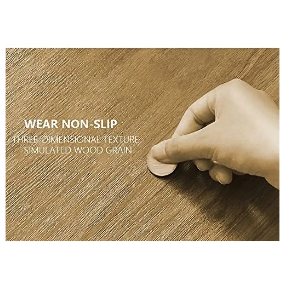 PVC Flooring Planks Tiles Self Adhesive Peel & Stick Wooden Design 18 Planks 27 Square feet. (18, Oak) - 8