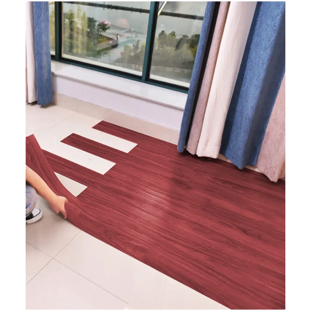 PVC Flooring Planks Tiles Self Adhesive Peel & Stick Wooden Design 18 Planks 27 Square feet. (18, Mahogany) - 3