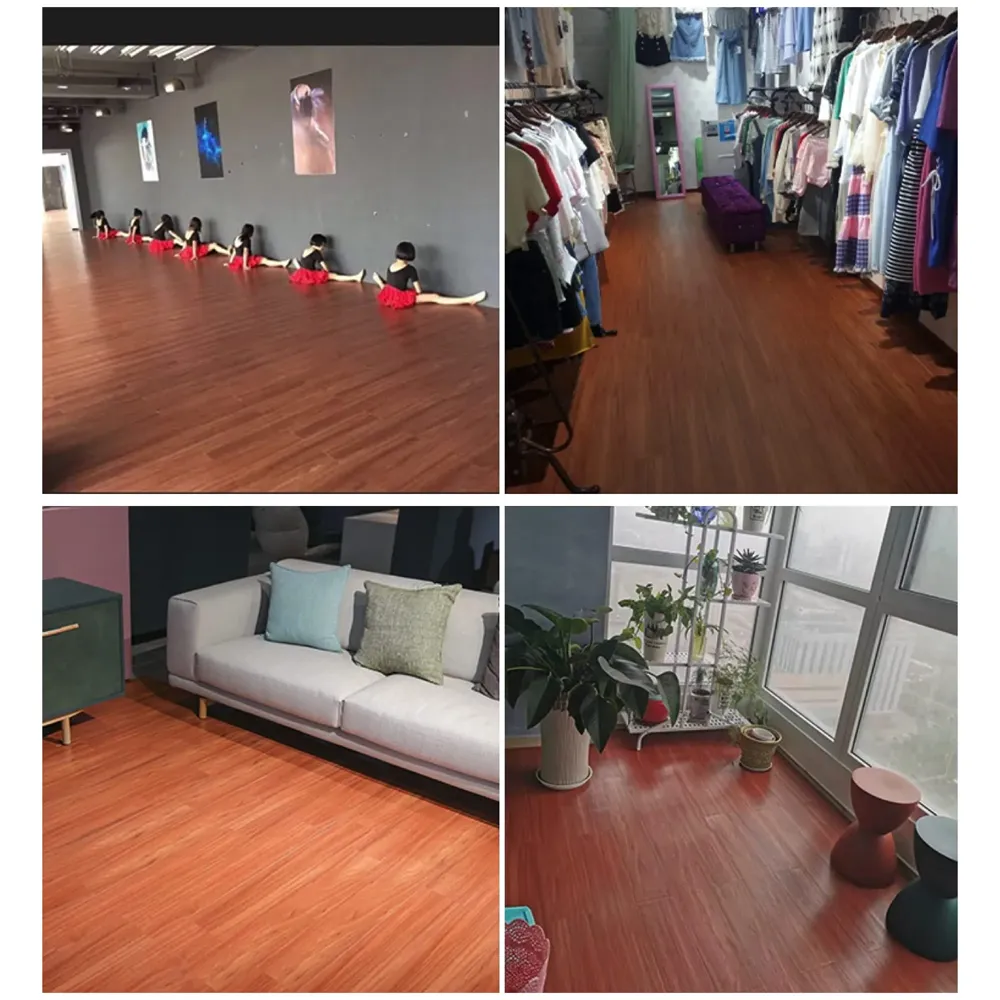 PVC Flooring Planks Tiles Self Adhesive Peel & Stick Wooden Design 1 Plank 1.5 Square feet. (1, Mahogany)