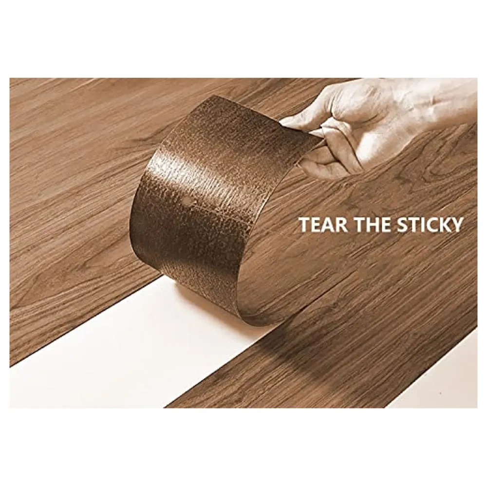 PVC Flooring Planks Tiles Self Adhesive Peel & Stick Wooden Design 1 Plank 1.5 Square feet. (1, Natural Oak)