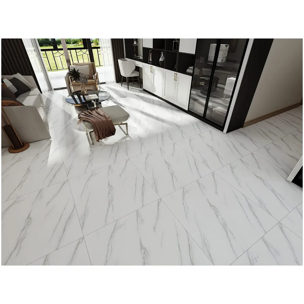 PVC Marble Flooring 18 x 18 Inch Tiles Self Adhesive Peel & Stick, 1 Tile is 2.25 Sqft (10 Pcs (22.50 Sqft))
