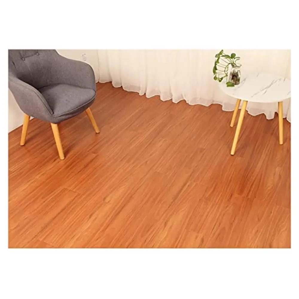 ChestNut PVC Wood Flooring Planks Tiles Self Adhesive Peel & Stick Wooden Design 18 Planks 27 Square feet Wooden ChestNut Colour (Chestnut)