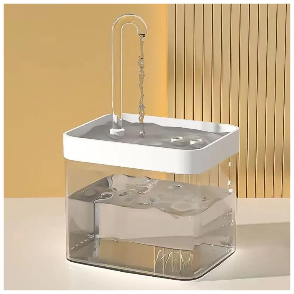 Pet Fountain Automatic Pet Water Fountain for Constant Filtration and Runnning Water for Cats and Dogs Transparent Small - 4
