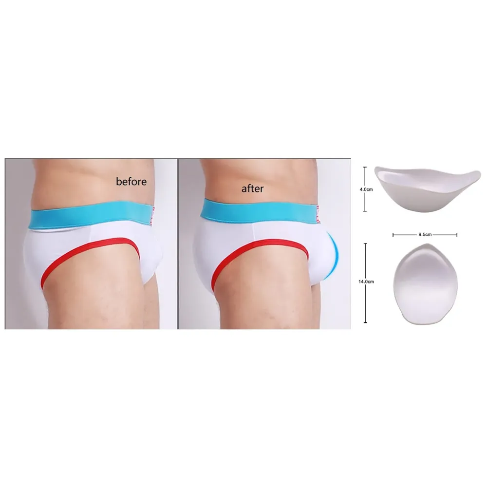 Men's Cotton Blend Briefs (Pack of 1) (front padding_Black_90 CM)