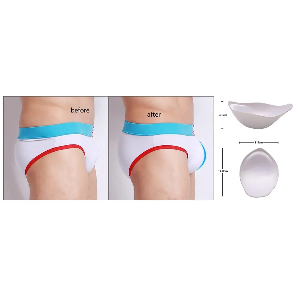 Men's Cotton Blend Briefs (Pack of 1) (front padding_White_90 CM)