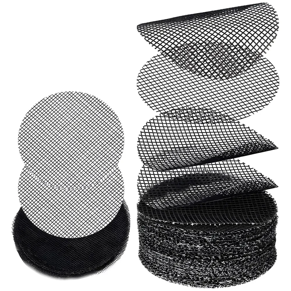50 pcs Flower Pot Hole Mesh Jali 10 Cm x 10 Cm to Prevent Soil Loss for All Types of Pot Plants Home Garden Soil Erosion Prevention.