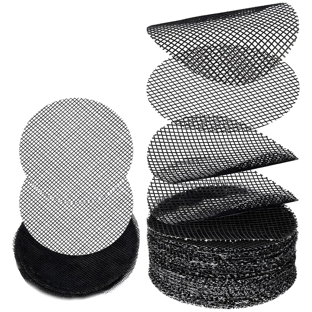 50 pcs Flower Pot Hole Mesh Jali 10 Cm x 10 Cm to Prevent Soil Loss for All Types of Pot Plants Home Garden Soil Erosion Prevention.