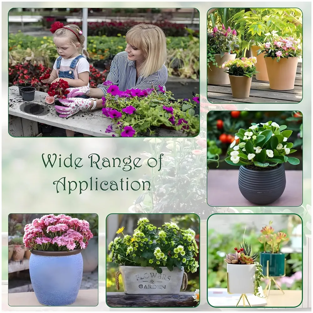 50 pcs Flower Pot Hole Mesh Jali 10 Cm x 10 Cm to Prevent Soil Loss for All Types of Pot Plants Home Garden Soil Erosion Prevention.