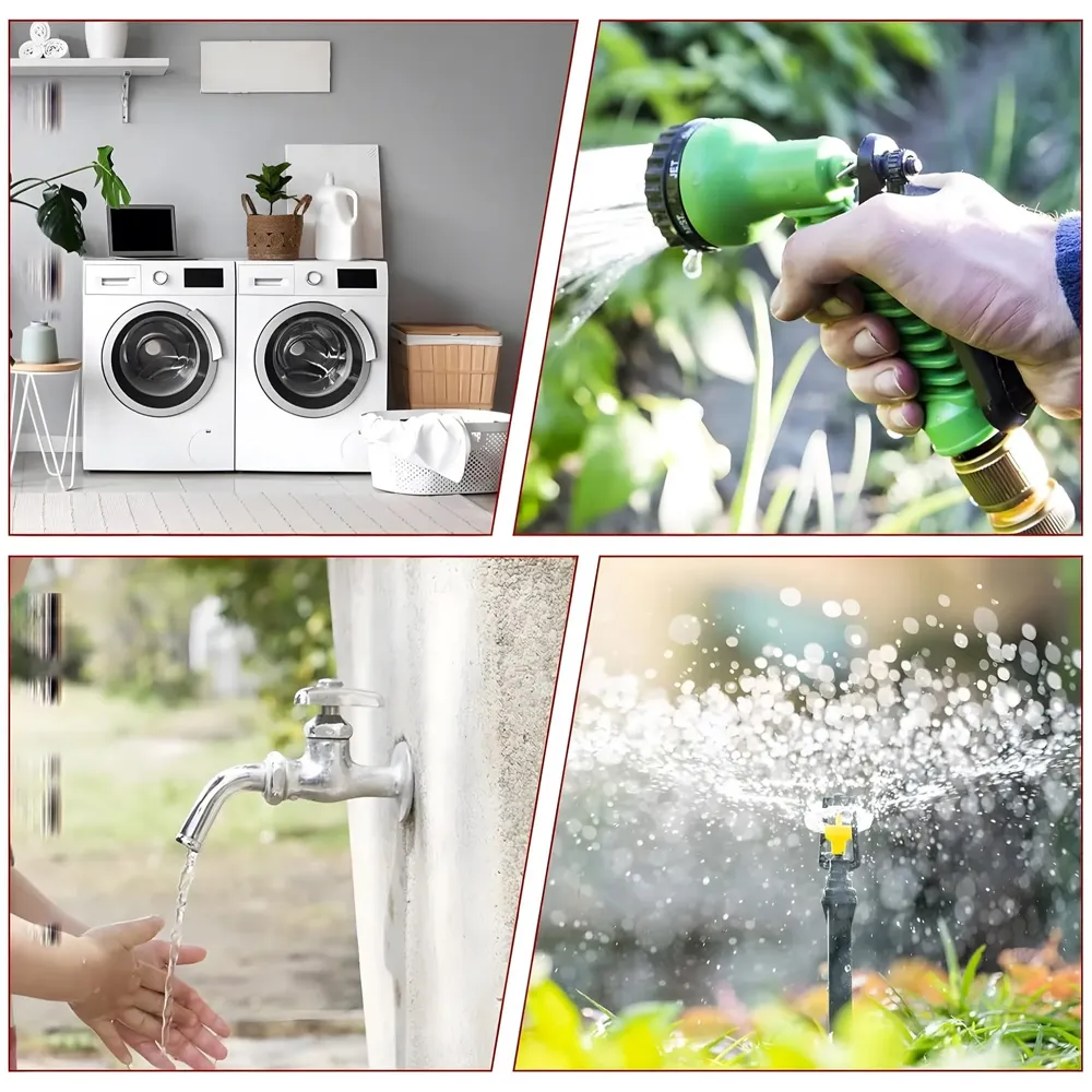 1/2 Inch Garden Tap 2 in 1 Splitter for Pipes Dual Double Tap Faucet for Gardens, Washing Machines,10.5 Inch Bibcock