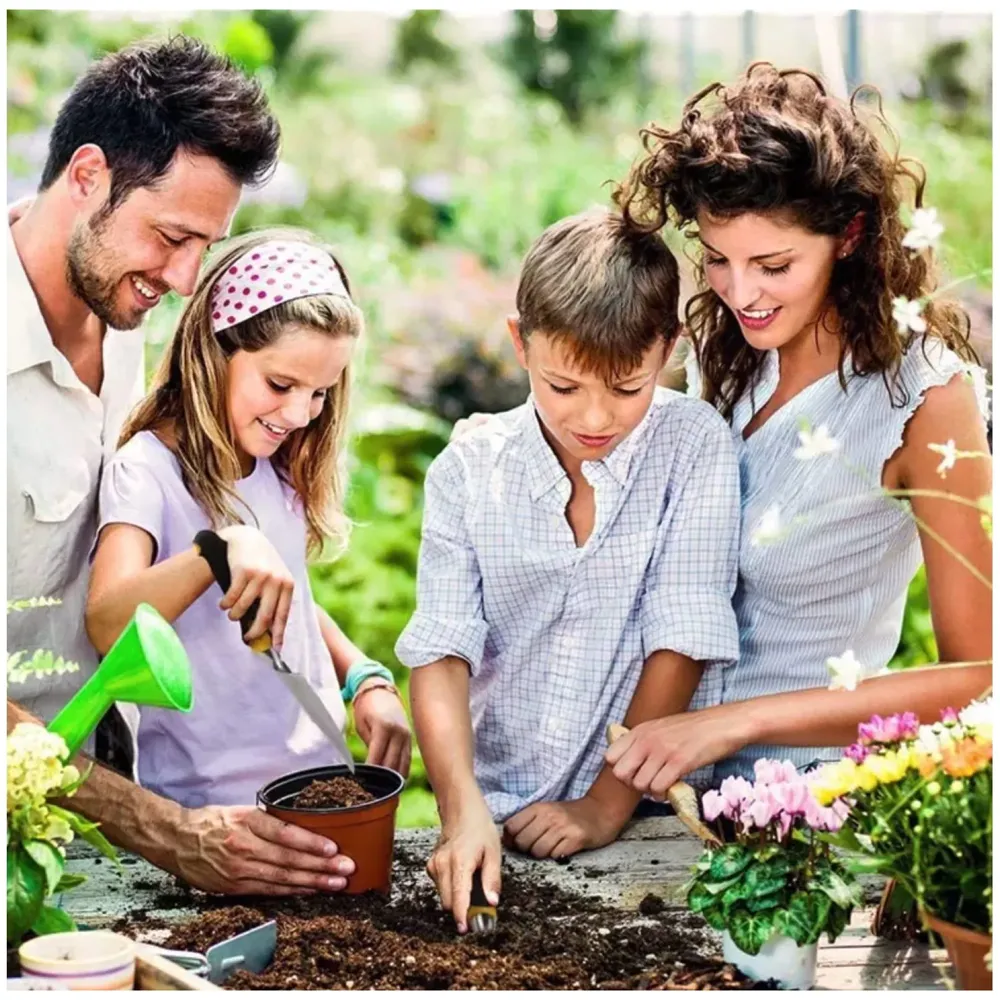 5 Pcs Gardening Tools for Garden Home Patio, Heavy Duty Aluminium Tools Set with Gardening Transplanting Spade, Cultivator, Weeder, Trowel and Weeding Fork, Durable Gardening Accessories