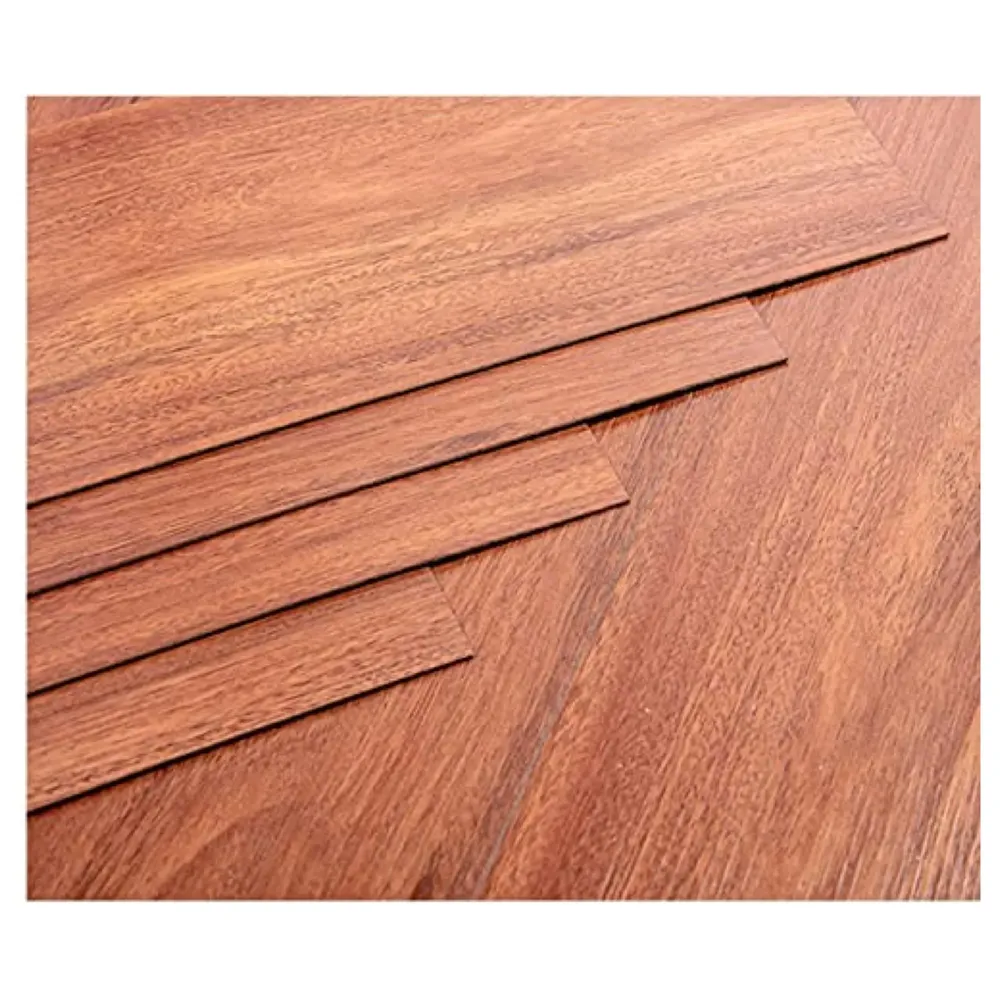 ChestNut PVC Wood Flooring Planks Tiles Self Adhesive Peel & Stick Wooden Design 18 Planks 27 Square feet Wooden ChestNut Colour