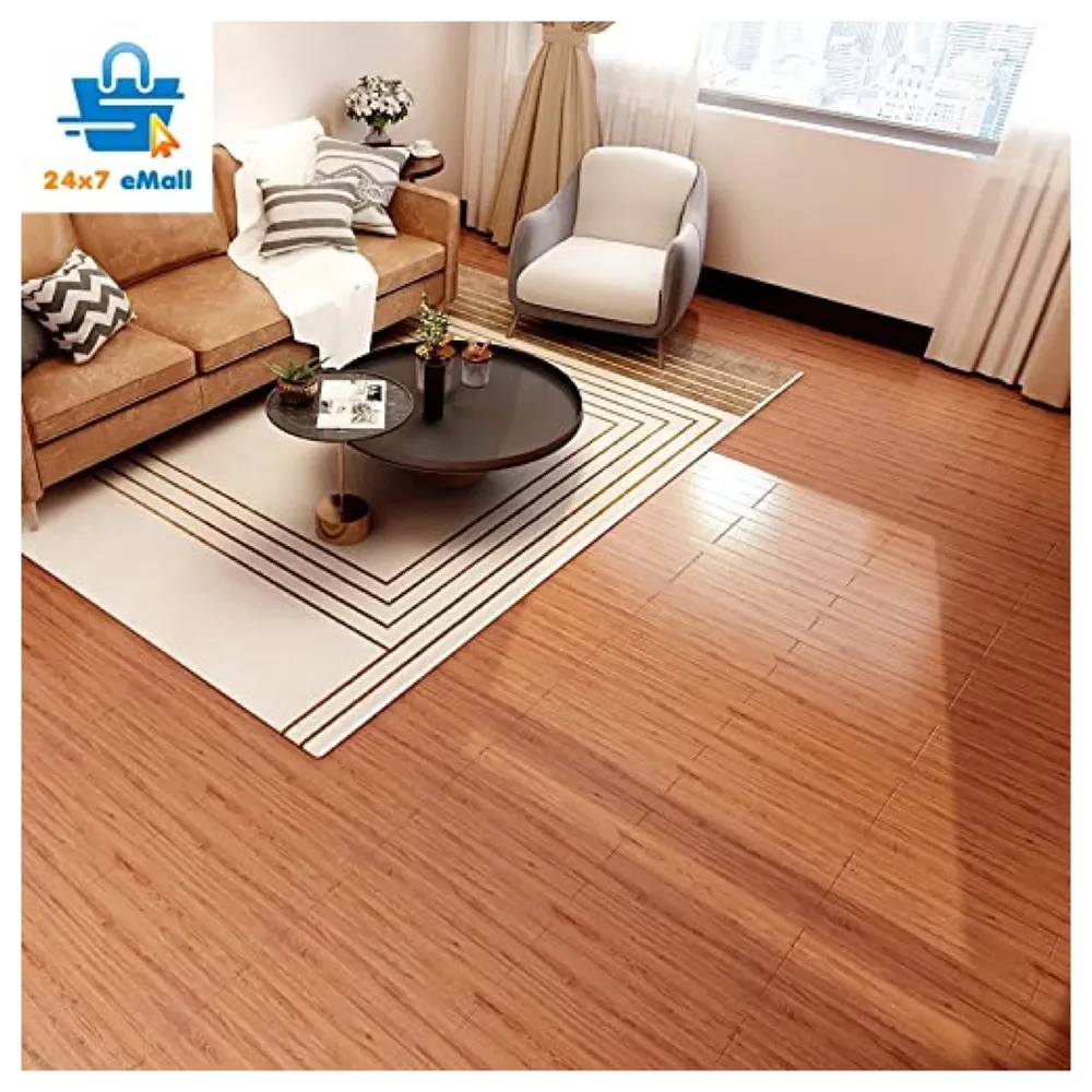 ChestNut PVC Wood Flooring Planks Tiles Self Adhesive Peel & Stick Wooden Design 18 Planks 27 Square feet Wooden ChestNut Colour