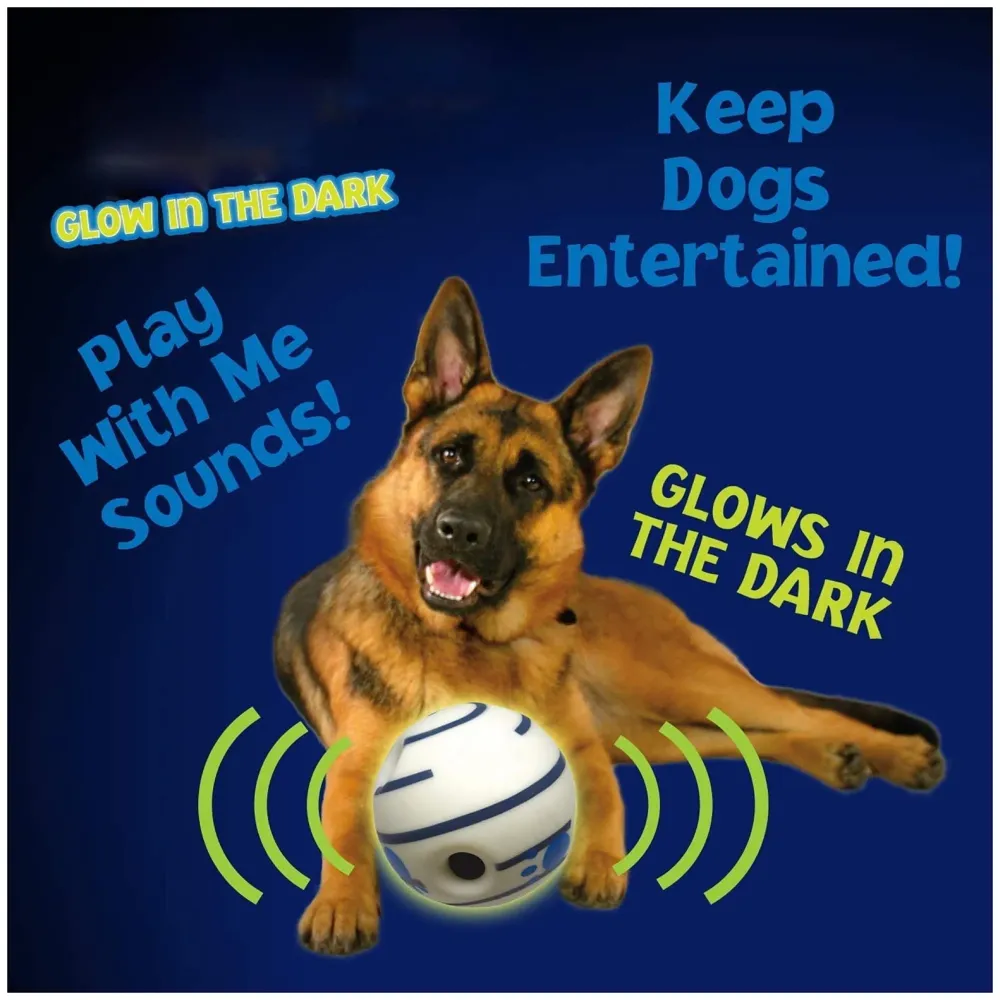 Glow Funny Sound Ball Interactive Dog Toy, Fun Sounds When Rolled or Shaken Funny Sound Ball Laughing Ball for Medium Large Pet Dogs, 5.5 Inch - 4