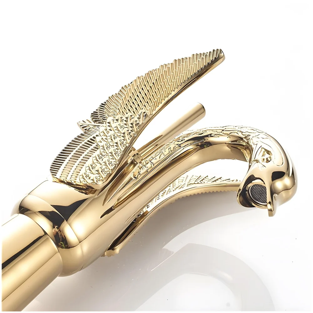 Golden Swan Heavy Basin Mixer Faucet Tap Hot Cold 12 inch Brass