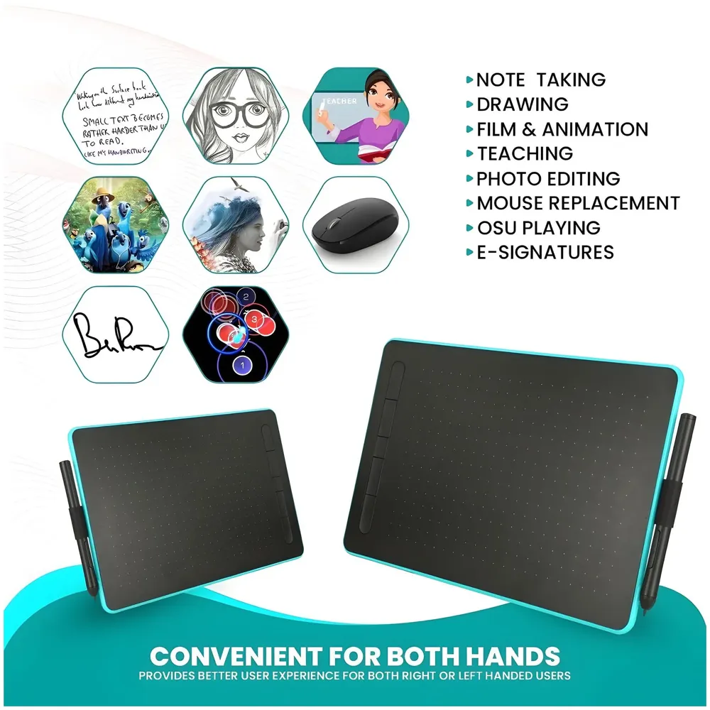 Largest Graphics Tablet, Digital Drawing, Drawing with Pen Tablet 11.7 X 7.5 Inch (30cm X 19cm) with Cordless Pen with 8192 Levels of Pressure, 4 Configurable Buttons - 2