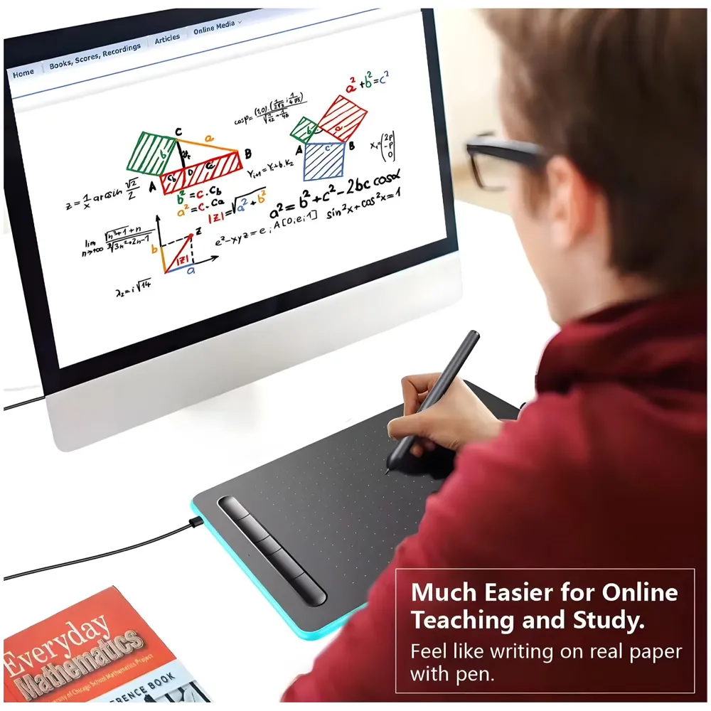 Largest Graphics Tablet, Digital Drawing, Drawing with Pen Tablet 11.7 X 7.5 Inch (30cm X 19cm) with Cordless Pen with 8192 Levels of Pressure, 4 Configurable Buttons - 4