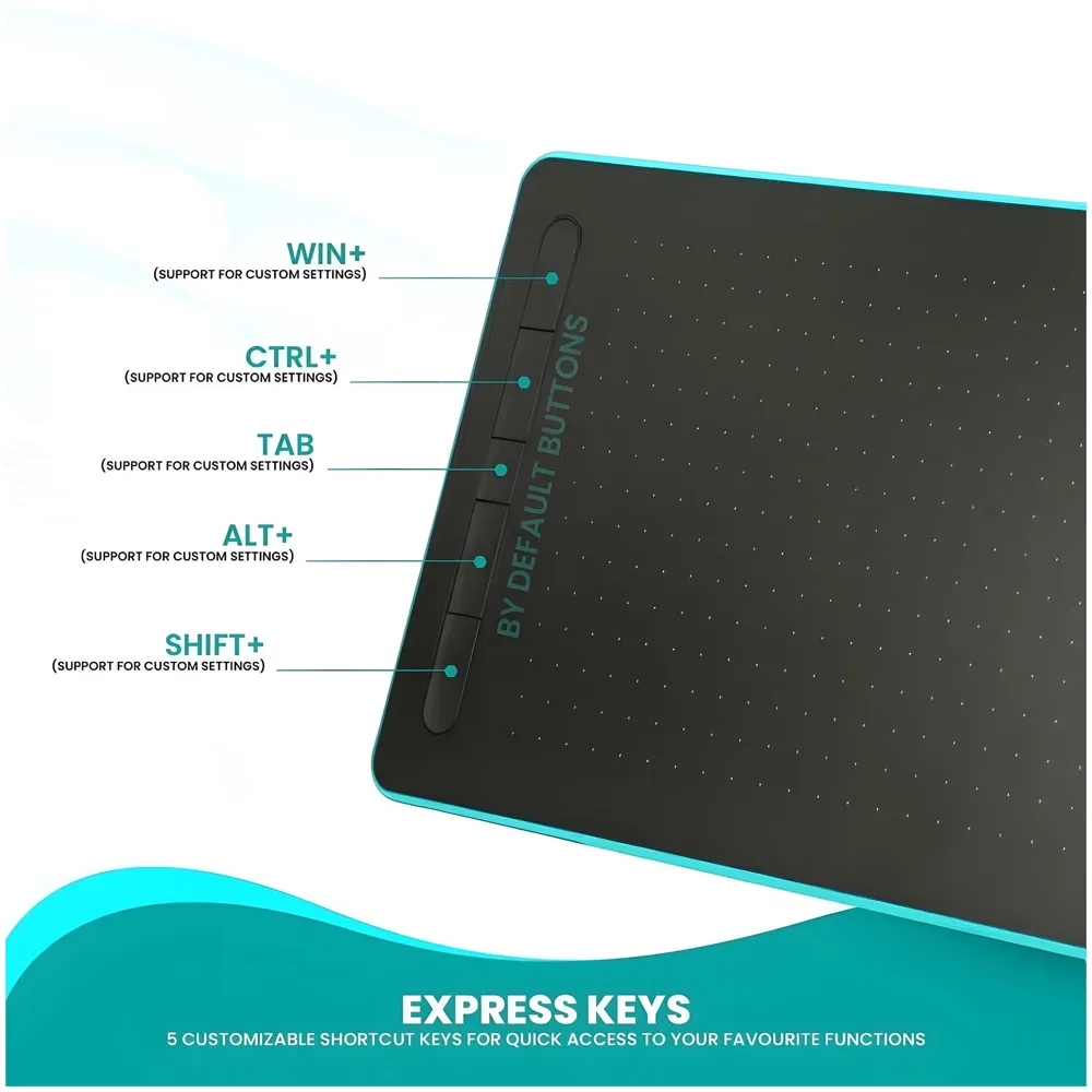 Largest Graphics Tablet, Digital Drawing, Drawing with Pen Tablet 11.7 X 7.5 Inch (30cm X 19cm) with Cordless Pen with 8192 Levels of Pressure, 4 Configurable Buttons - 8