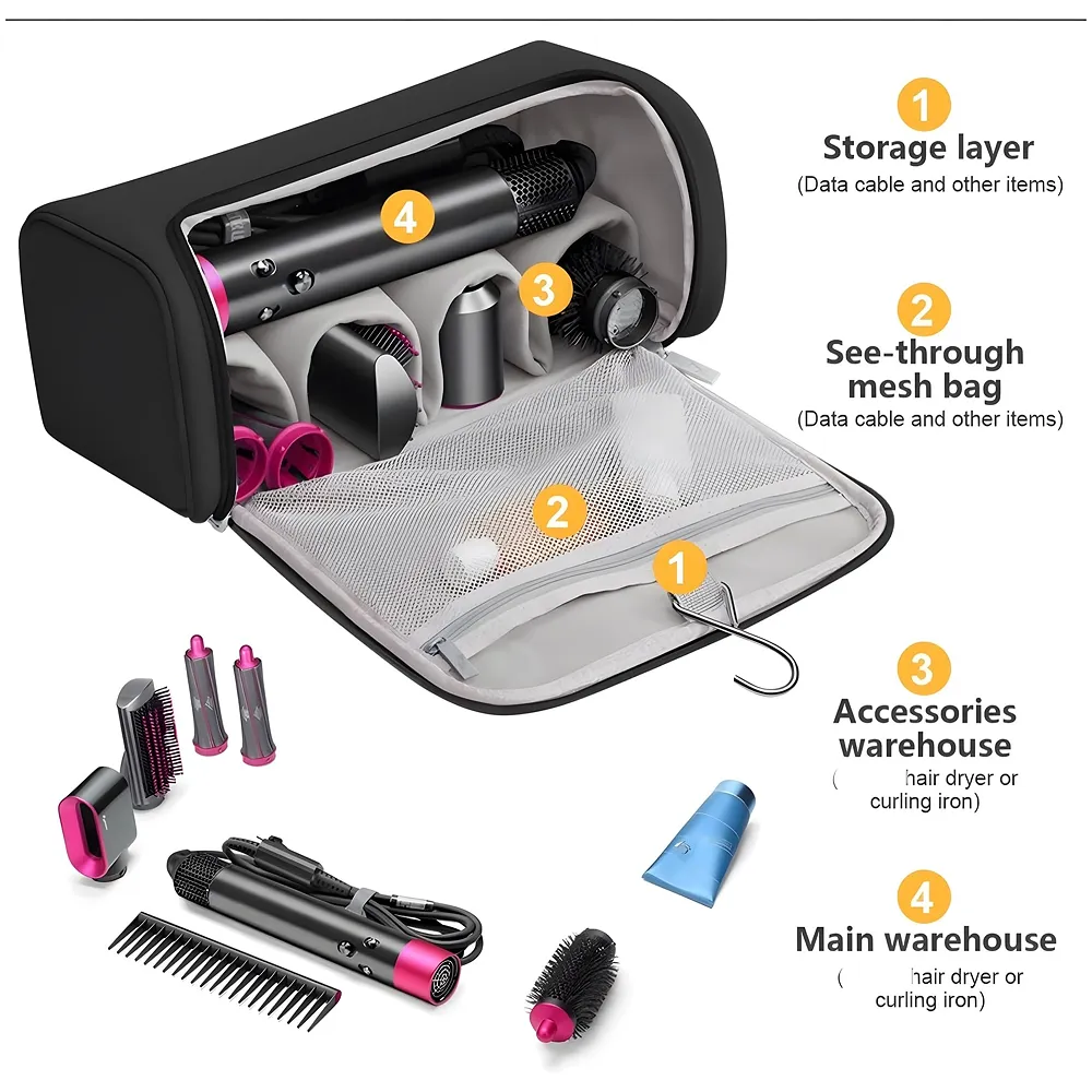 Travel Pouch Storage Bag Compatible with Dyson Airwrap 31.5 cm