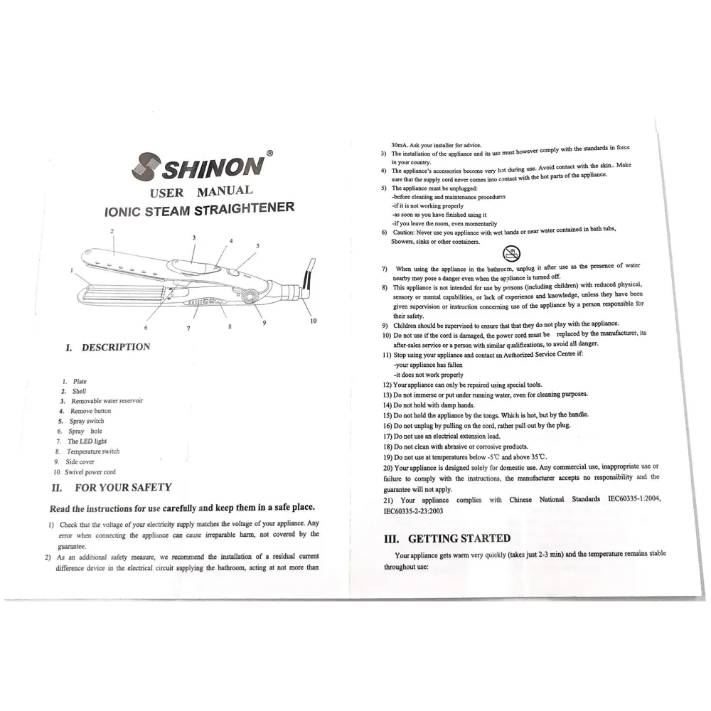 Professional Steam Spray Hair Straightener Curler Tourmaline Ceramic Vapor Flat Iron, with LCD Display and Auto-off Function (Pink)