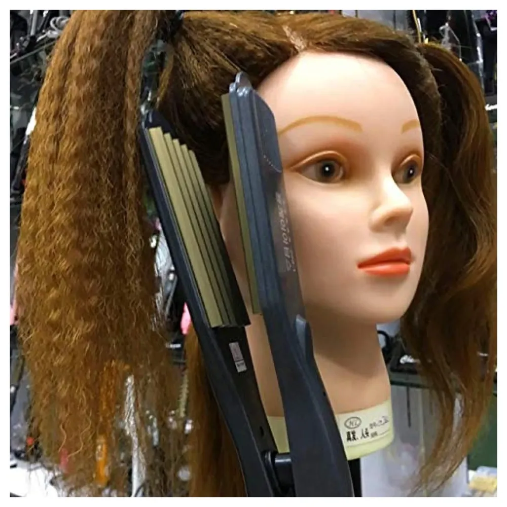 Hair Crimper With LCD Display And 5 Level Temperature Control, Ultra Fast Heat-up And Heat Recovery, Auto Shut-off For safety, Wider Ceramic Plates For smoothness and Shine (Black) - 3