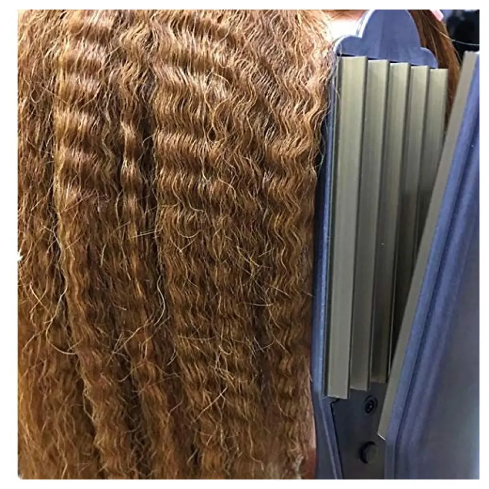 Hair Crimper With LCD Display And 5 Level Temperature Control, Ultra Fast Heat-up And Heat Recovery, Auto Shut-off For safety, Wider Ceramic Plates For smoothness and Shine (Black) - 5