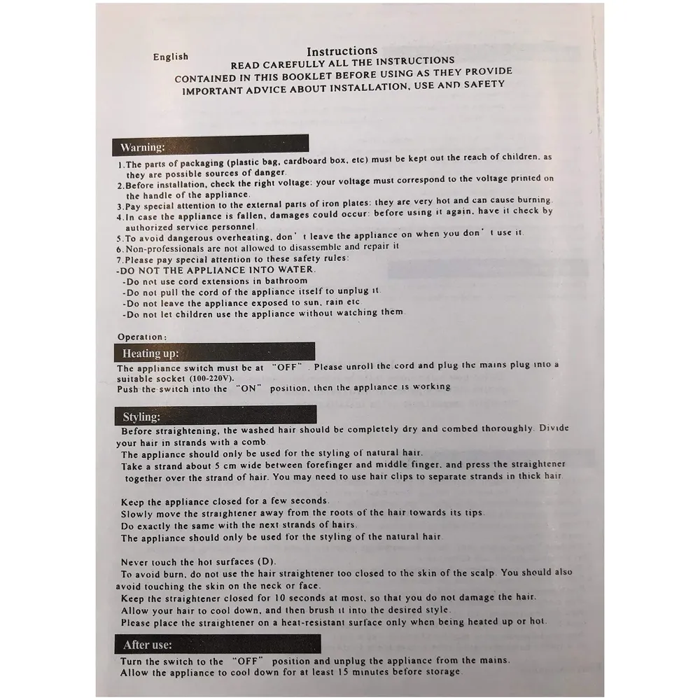 Hair Crimper With LCD Display And 5 Level Temperature Control, Ultra Fast Heat-up And Heat Recovery, Auto Shut-off For safety, Wider Ceramic Plates For smoothness and Shine (Black) - 9
