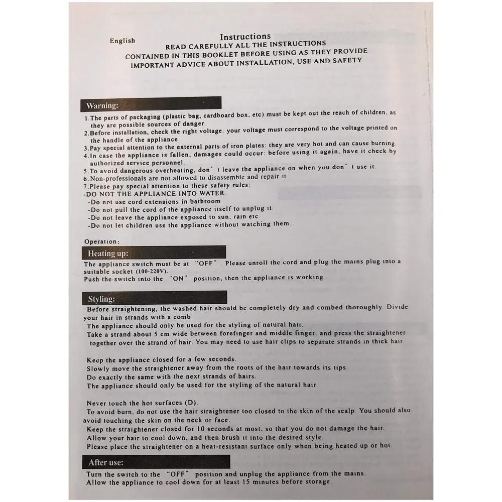 Hair Crimper With LCD Display And 5 Level Temperature Control, Ultra Fast Heat-up And Heat Recovery, Auto Shut-off For safety, Wider Ceramic Plates For smoothness and Shine (Black)